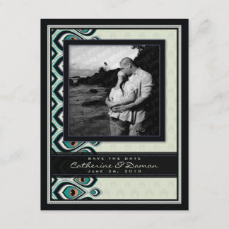 Save The Date Peacock Nouveau Enregistrer la date (noir)