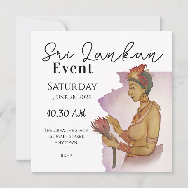 Save The Date Peintures sigiri du Sri Lanka (Devant)