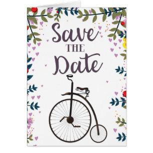 Save the Date Penny Farthing