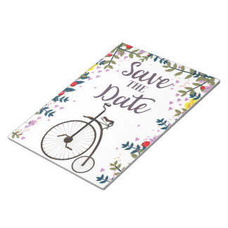 Save the Date Penny Farthing Notepad