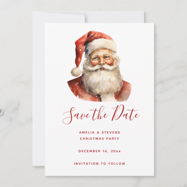 Save The Date Père Noël rétro (Devant)