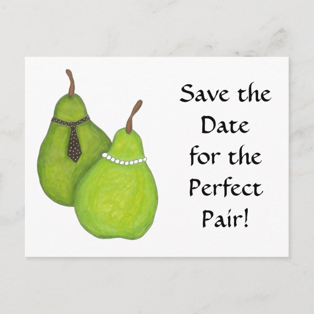 Save the Date Perfect Pair Postcard (Front)