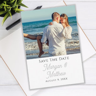 Save The Date Personalize Photo & Names Enclosure Card