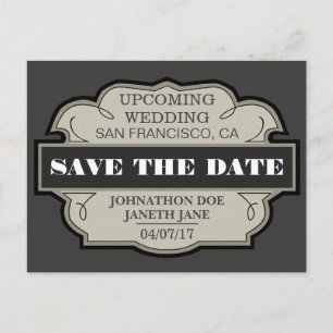 Save the Date Personalized Announcement Postcard