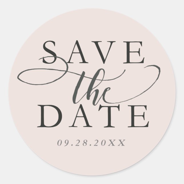 Save the date personalized envelope seal (Front)