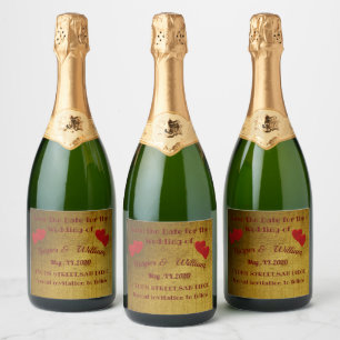 Save the date,Personalized Sparkling Wine Label