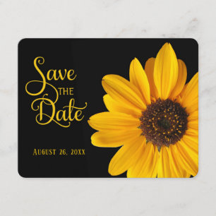 Save the Date, personalized Sunflower Invitation