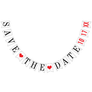 SAVE THE DATE: PERSONALIZED WEDDING DATE BUNTING FLAGS