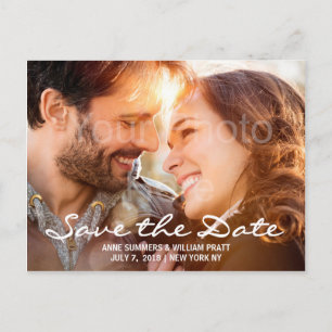 Save the Date, Personalized with Photo, Two Sided Announcement Postcard