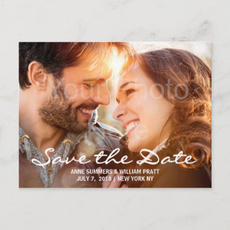 Save the Date, Personalized with Photo, Two Sided Announcement Postcard