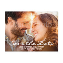 Save the Date, Personalized with Photo, Two Sided