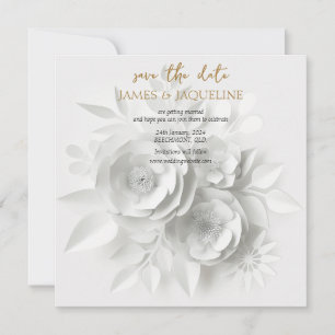 Save The Date Personnaliser mariage Enregistrer la date Lotus or