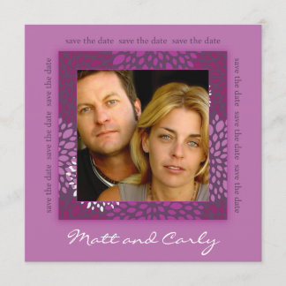 Save The Date Pétales contemporaines violet date de sauvegarde I