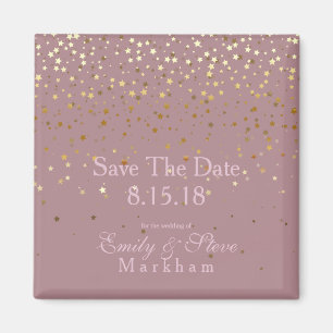 Save The Date Petite Golden Stars Magnet-DSTY Rose Magnet
