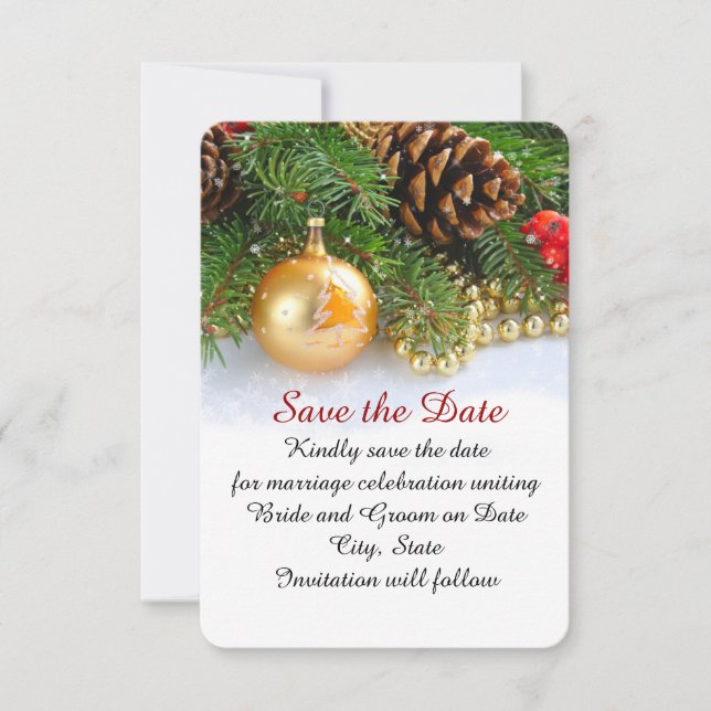 Save The Date Petites boules de Noël Sauvez la date (Devant)