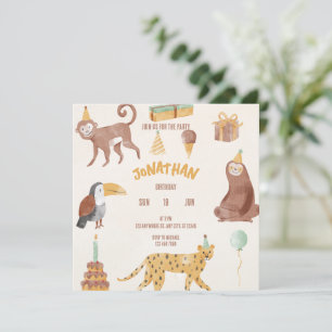 Save The Date Petits animaux de la jungle