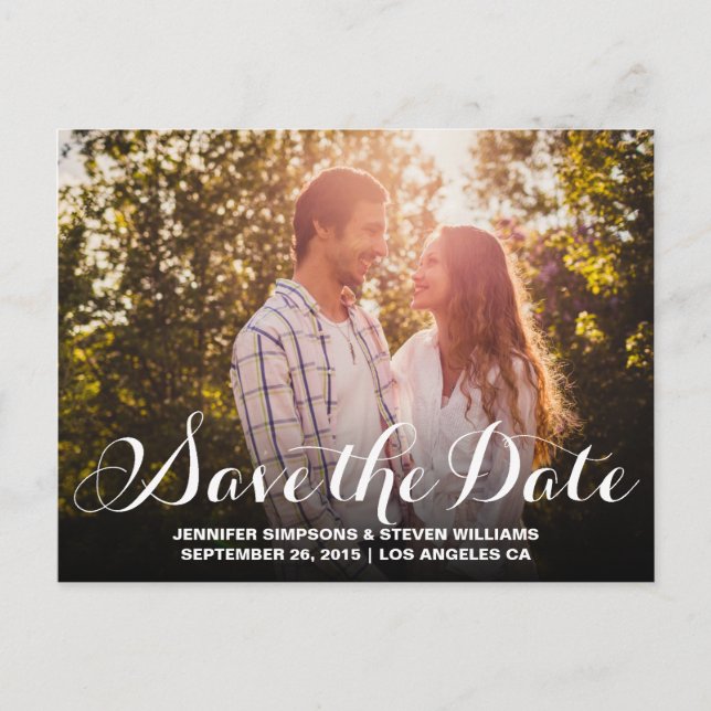Save the Date Photo  Announcement Postcard (Front)