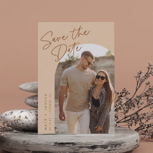 Save The Date Photo Arche Scriptée À La Main