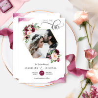 Photo : Berry géométrique et Mariage floral Blush