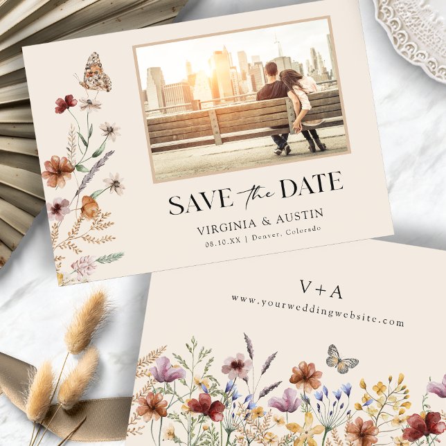 Save The Date Photo Boho Enregistrer La Date (Boho Photo Save The Date
)