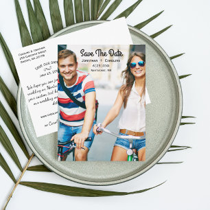 Save the Date Photo Card Trendy, Modern, Casual