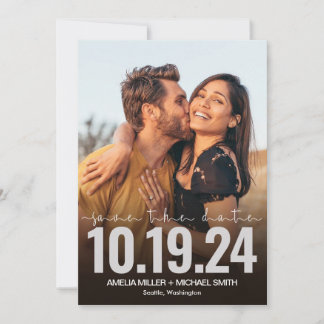 Save the Date Photo Card Wedding Announcement