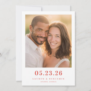 Save The Date Photo Chaleureux Romantique