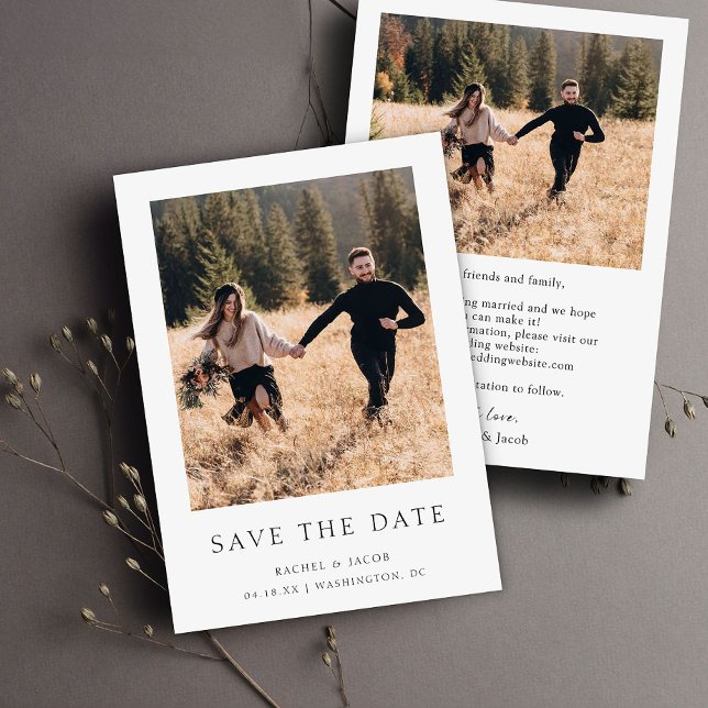 Save The Date Photo classique Enregistrer la date (Créateur téléchargé)