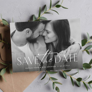 Save The Date Photo classique simple et design