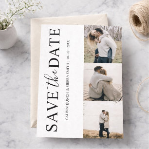 Save the Date Photo Collage Wedding Announcement
