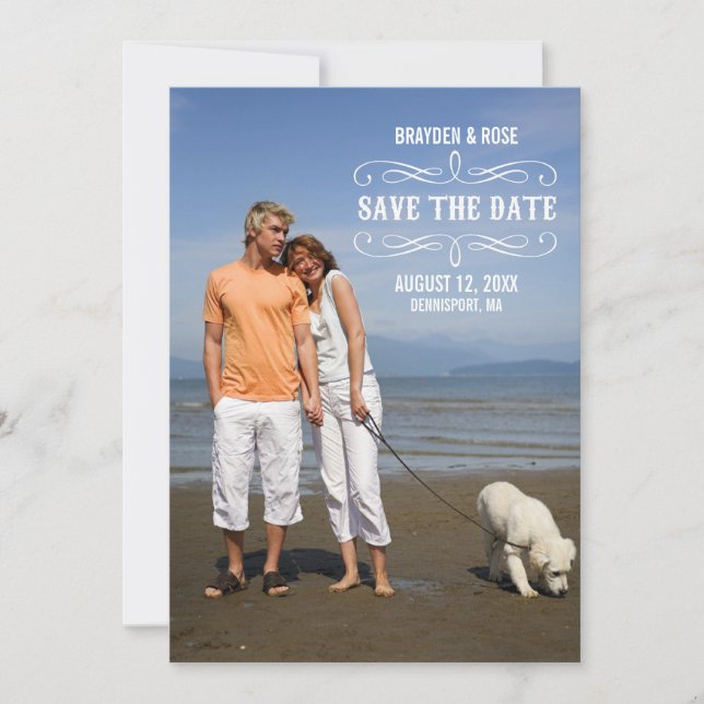 Save The Date Photo Complète Enregistrer La Date (Devant)