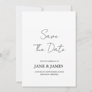 Save The Date Photo d'annonce de date minimale avec écriture