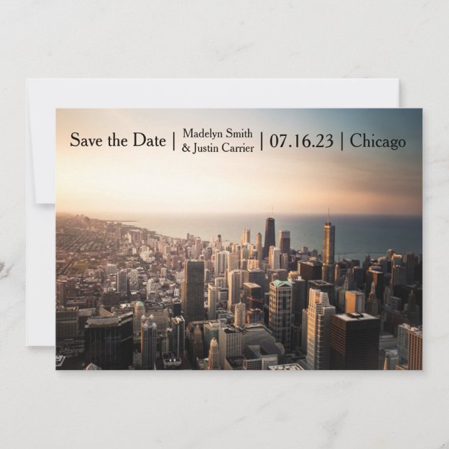 Save The Date Photo de Chicago - Enregistrer la date (Devant)