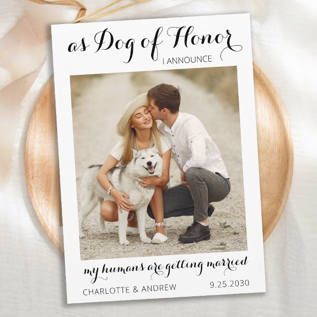 Save The Date Photo de chien de compagnie personnalisé Mariage d (Créateur téléchargé)