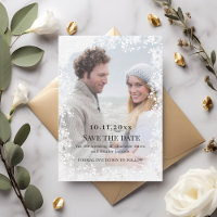 Photo de flocons de neige mariage d'hiver