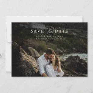 Save The Date Photo de mariage chic moderne côtier