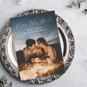 Save The Date Photo de mariage de couple moderne simple élégant