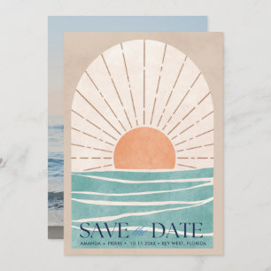 Save The Date Photo de mariage de destination de plage Enregistr