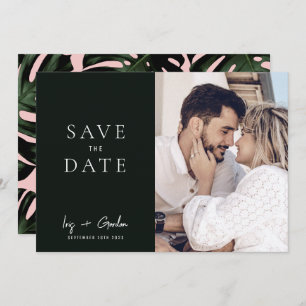 Save The Date Photo de mariage de destination verte Enregistrer 