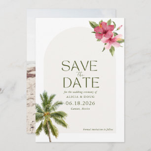 Save The Date Photo de mariage de la plage tropicale Enregistrer