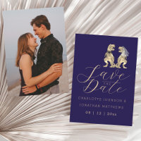 Photo de mariage drôle de dinosaure