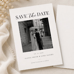 Save The Date Photo de mariage élégant minimaliste