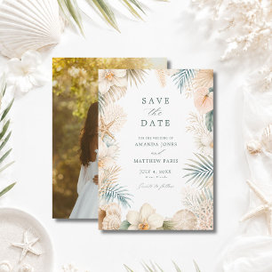 Save The Date Photo de mariage élégant sur la plage côtière