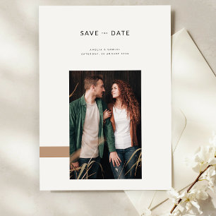 Save The Date Photo de mariage moderne minimaliste