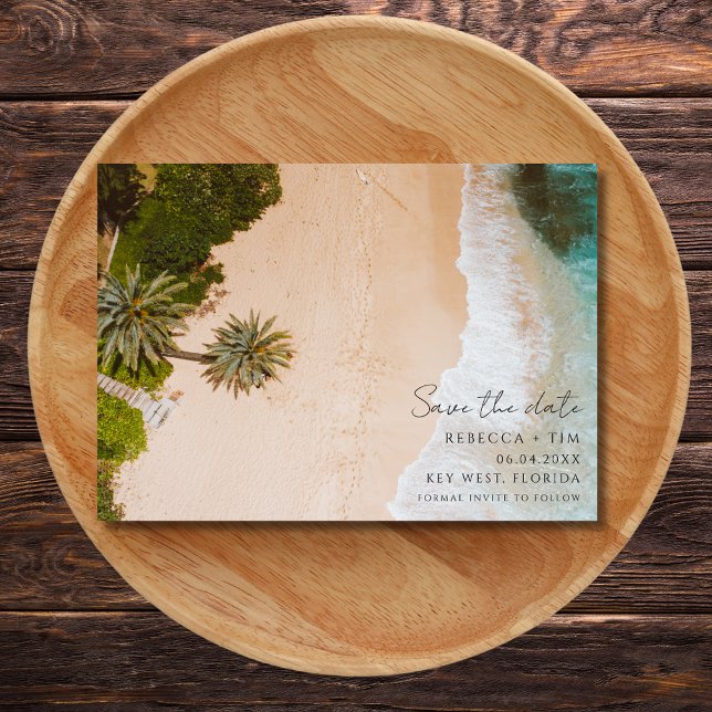 Save The Date Photo de mariage sur la plage (Beach Wedding Photo Save The Date)