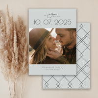 Photo de mariage Topographie Moderne Bleu Poussiér