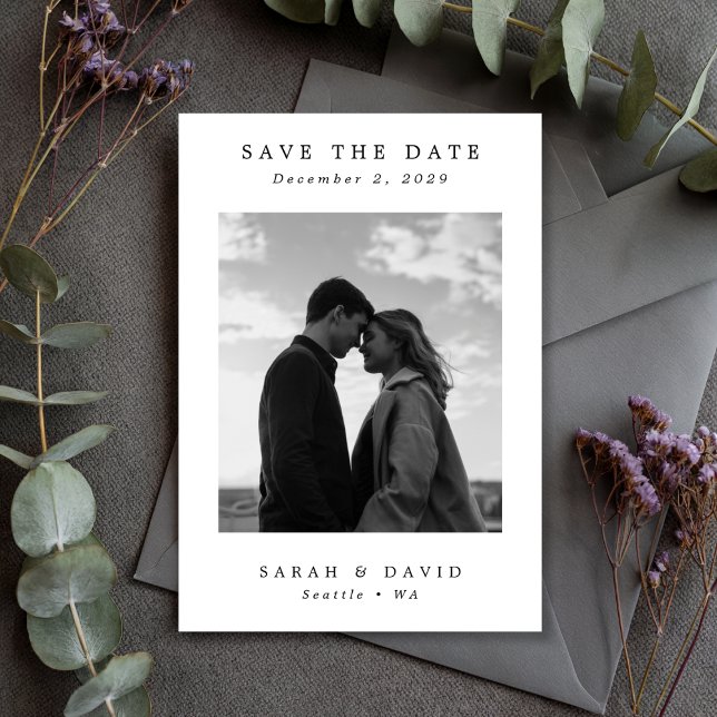 Save The Date Photo de mariage ultra minimaliste (Créateur téléchargé)
