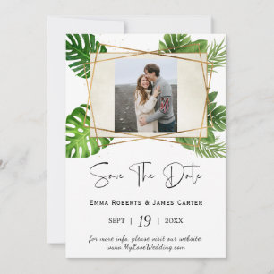 Save The Date Photo de palmier tropical pour la date de sauvegar