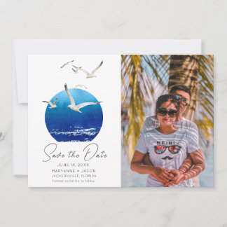 Save The Date Photo de plage Mariage côtier Épargne la date