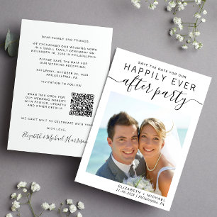 Save The Date Photo de réception de mariage Code QR